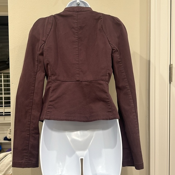 London Jean purple military style jacket- size 2 - Picture 6 of 8